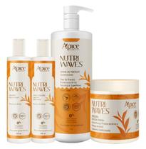 Kit Nutri Waves Shampoo, Cond + Creme Pentear Máscara Apice Kit Nutri Waves Shampoo, Cond + Creme Pentear Máscara Apice