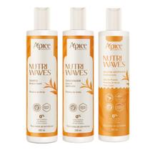 Kit Nutri Waves Shampoo, Condicionador e Gelatina Apse