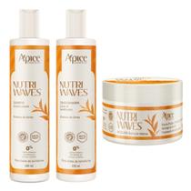 Kit Nutri Waves Shampoo, Condicionador e Máscara Apse