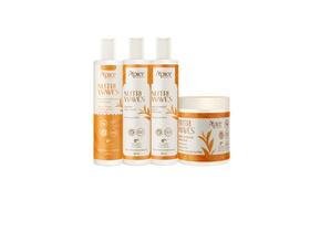 Kit Nutri Waves Shampoo Condicionador Gelatina e Creme de Pentear Apice Kit Nutri Waves Shampoo Condicionador Gelatina e Creme de Pentear Apice