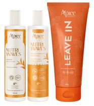 Kit Nutri Waves Shampoo, Gelatina + Leaven In 300g Apice Kit Nutri Waves Shampoo, Gelatina + Leaven In 300g Apice