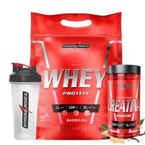 Kit Nutri Whey Protein 900g com Creatina 120 Caps e Coqueteleira 700ml Integralmédica