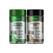 Kit NutriBoost - Coenzima Q10, Ômega 3, Vitamina E, TCM + Spirulina Com Chlorela 2x1 - Vegano - Denavita