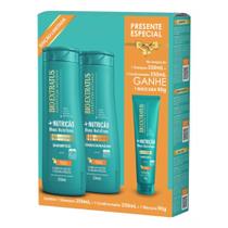Kit+Nutrição Bio Extratus Shampoo e Cond 350ml Ganhe Másc90g