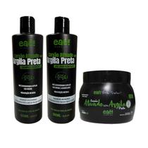 kit nutrição carvão ativado e argila eae cosméticos original