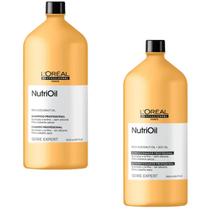 Kit Nutrição e Brilho Loreal NutriOil - Shampoo e Condicionador 1,5L - Cabelos Secos ou Opacos