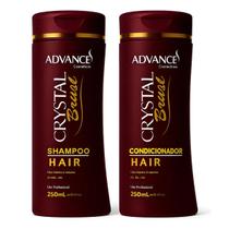 Kit Nutrição Shampoo Condicionador Crystal Brush Advance tratamento completo de salão Kit Nutrição Shampoo Condicionador Crystal Brush Advance tratamento completo de salão