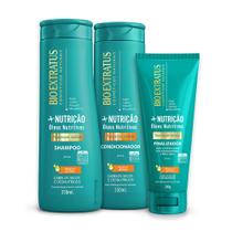 Kit +Nutrição Shampoo Condicionador e Finalizador Bio Extratus Kit +Nutrição Shampoo Condicionador e Finalizador Bio Extratus
