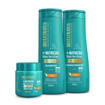Kit +Nutrição Shampoo Condicionador e Máscara 250g Bio Extratus Kit +Nutrição Shampoo Condicionador e Máscara 250g Bio Extratus