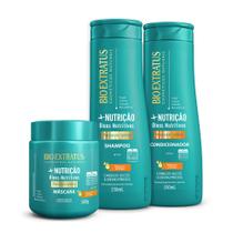 Kit +Nutrição Shampoo Condicionador e Máscara 500g Bio Extratus