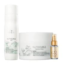 Kit Nutricurls Shampoo, Máscara e Oil Reflections - Wella