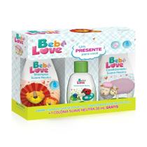 Kit Nutriex Bebê Love Suave Neutro Shampoo 240ml + Condicionador 220ml + Colônia 30ml
