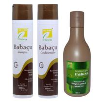 Kit Nutriflora Babaçu Shampoo Condicionador Gelatina Babosa