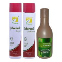 Kit Nutriflora Jaborandi Shampoo Condicionador Geleia Babosa