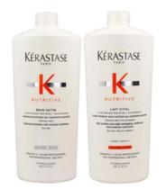 Kit Nutritive Bain Satin Shampoo + Lait Vital 1L KHair