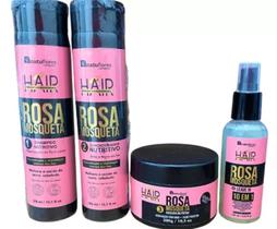 kit Nutritivo Rosa Mosqueta 4 ITENS (shampoo + condiciondor + Mascara + FINALIZADOR) NATUFLORES