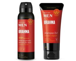 Kit O Boticário Men & Brahma Cevada e Lúpulo (Shampoo 2x1 -200ml e Aerosol Jato Seco - 125ml)