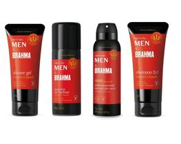 Kit O Boticário Men & Brahma Cevada e Lúpulo(Shampoo2x1, Espuma de barbear, Aerosol , Shower Gel)