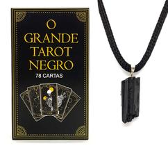Kit O Grande Tarot Negro 78 Cartas e Colar Turmalina Negra - Flash