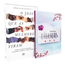 Kit O Jesus que as Mulheres Viram + Caderno Minhas Anotações Bíblicas Aquarela