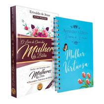 Kit O Livro de Ouro das Mulheres da Bíblia + Diário de Oração Mulher Virtuosa