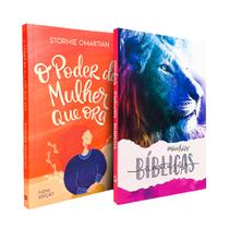 Kit O Poder da Mulher que Ora + Caderno Anotações Bíblicas Leão Color