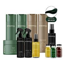 Kit Oca + Kit Raízes + Kit Finalizadores + Kit Ampolas + Brinde Escova Amazônico Care