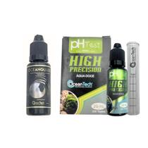 Kit Ocean Tech Teste pH 20ml Condicionador AntiCloro Aquario