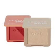 Kit Océane 4you Blush Cremoso Coral Pink Iluminador em Pó Champagne (2 produtos)