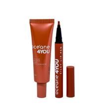 Kit Océane 4you Flush Bright Joy Blush Sombra e Pen Mauve Caneta Delineadora Labial (2 produtos)