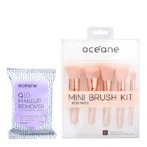Kit Océane Q10 Makeup Lenço Demaquilantee e Mini Kit com 5 Pincéis (2 produtos) Kit Océane Q10 Makeup Lenço Demaquilantee e Mini Kit com 5 Pincéis (2 produtos)