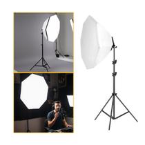 Kit Octabox Tpfoto 70cm Soquete E27 com Tripé de Iluminação 2m