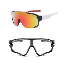 Kit Óculos Ciclismo Masculino Feminino UV400 + Transparente