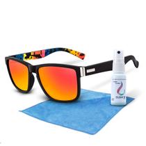 Kit Oculos De Sol Esportivo + Limpa Lentes Spray Flanela