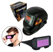 Kit Oculos Mascara Solda Automatica Escurecimento Mig Tigmma - TITANIUM