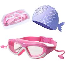 Kit Óculos Natação Piscina Infantil Crianças Hero Band H1