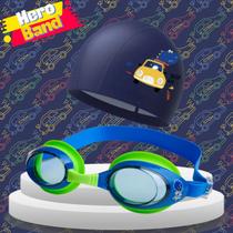 Kit Óculos Natação Piscina Praia Infantil Hero Band A