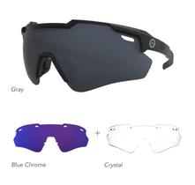 Kit óculos solar hb pqp 2.0 gray, blue, cristal