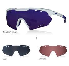 Kit óculos solar hb shield compact m multi purple / gray / amber