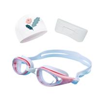 Kit Óculos Touca e Estojo para Natação Adulto Proteção UV
