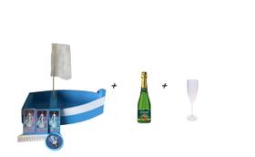 Kit Oferenda Iemanjá Barco 60cm Cidra Taça Pente espelho