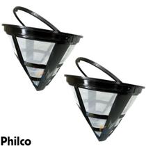 Kit Oferta 2 Coadores Filtros Permanentes Cafeteiras Philco PH30 e PH30 Thermo