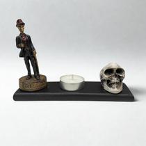 Kit Ofertório Exu Caveira Poder E Proteção Resina 17 Cm