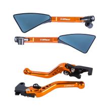 Kit Off Racer Manete Esportivo Espelho Retrovisor Factor Fazer 150