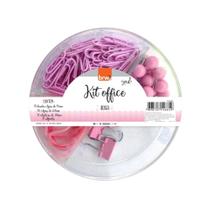 Kit Office Binder Clipes Elásticos Alfinetes 90 Unidades BRW Kit Office Binder Clipes Elásticos Alfinetes 90 Unidades BRW