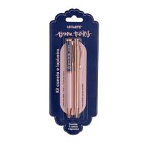 Kit Office Bruna Tavares LeoArte com Caneta Esferográfica Rosé Gold e Lapiseira Ponta 0.7mm Elegân Kit Office Bruna Tavares LeoArte com Caneta Esferográfica Rosé Gold e Lapiseira Ponta 0.7mm Elegân