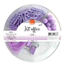 Kit Office C/ Binder Clips/Clips/Elásticos/Alfinetes - BRW