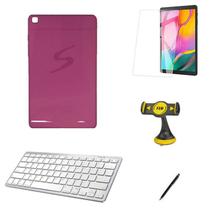 Kit Office Capa/Can/Teclado/Pel e Suporte Galaxy Tab A 8.0" SM T290/T295 - Rosa