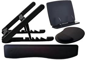 Kit Office - Suporte P/Notebook, Apoio P/Leitura , Mousepad e Apoio p/Teclado(Keypad)