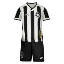 Kit Oficial Botafogo I 24/25 Infantil Off White Preto